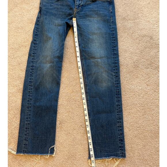 Pilcro Anthropologie Slim Straight Jean Size 26 Mid Rise Raw Hem Stretch Raw Hem - Picture 7 of 7
